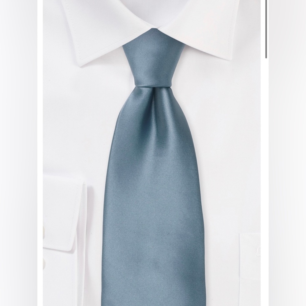 Puccini 100% Microfiber Dusty Blue 
Standard Size Mens Tie - NEW